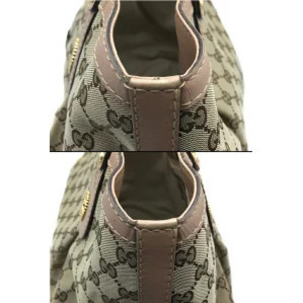 GUCCI GG Canvas Tote Bag Beige Pink Handbag - Picture 7 of 13